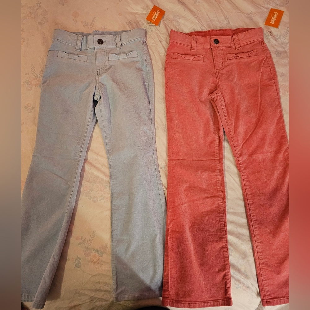 Gymboree NWT Kids' Pink and Blue Pants FELT Velvet Feeling